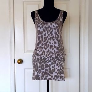 NWOT. H&M 100% Rayon Long and Loose Fit Sleeveless Animal Print Top.